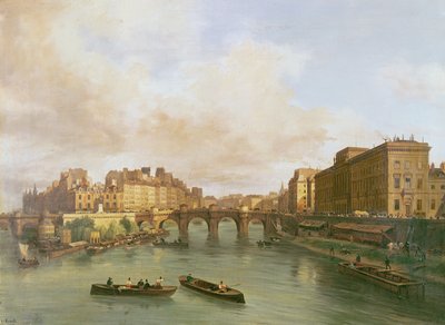 The Pont Neuf, Ile de la Cite, Paris Mint and Conti Quay by Giuseppe Canella